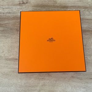 Authentic Hermes Empty Jewelry Scarf Dishes Square Box